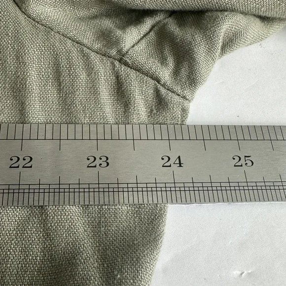 J. Jill Sage Green 100% Linen Embroidered Button Up Jacket Womens XL Lagenlook - Picture 6 of 12